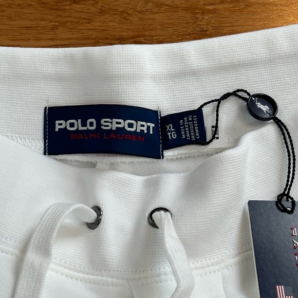Polo Ralph Lauren Polo Sport Fleece Shorts in White XL - Picture 3 of 4
